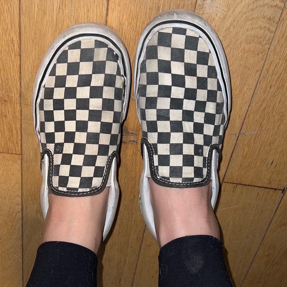 VANS Platform Checkered Slip On